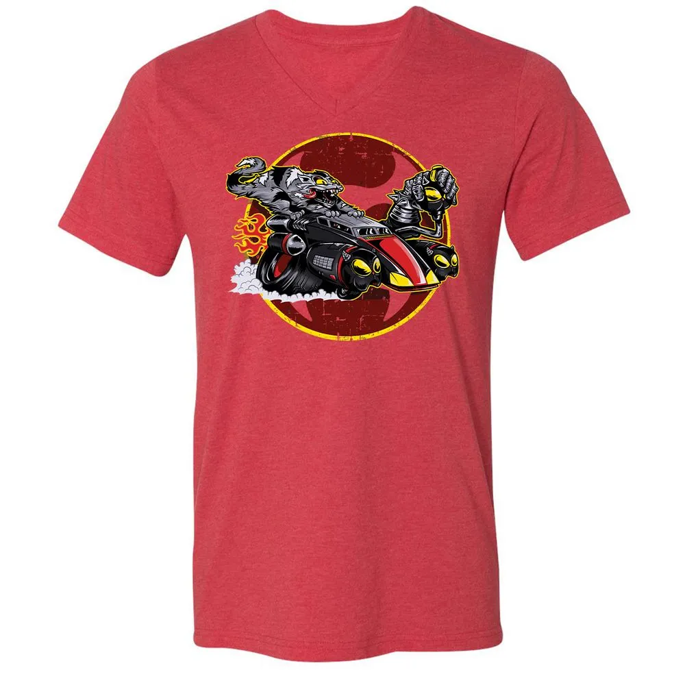 Unisex V-Neck T-Shirt - ZKXBAV21 - Heather Red - 16