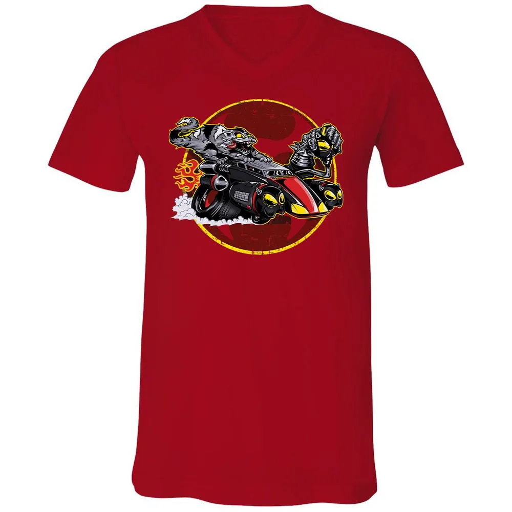 Unisex V-Neck T-Shirt - ZKXBAV21 - Red - 3