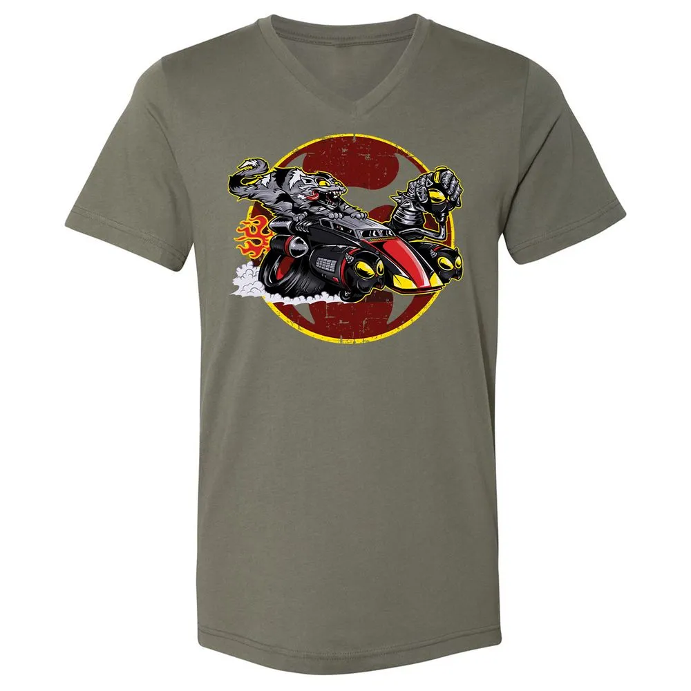 Unisex V-Neck T-Shirt - ZKXBAV21 - Military Green - 10
