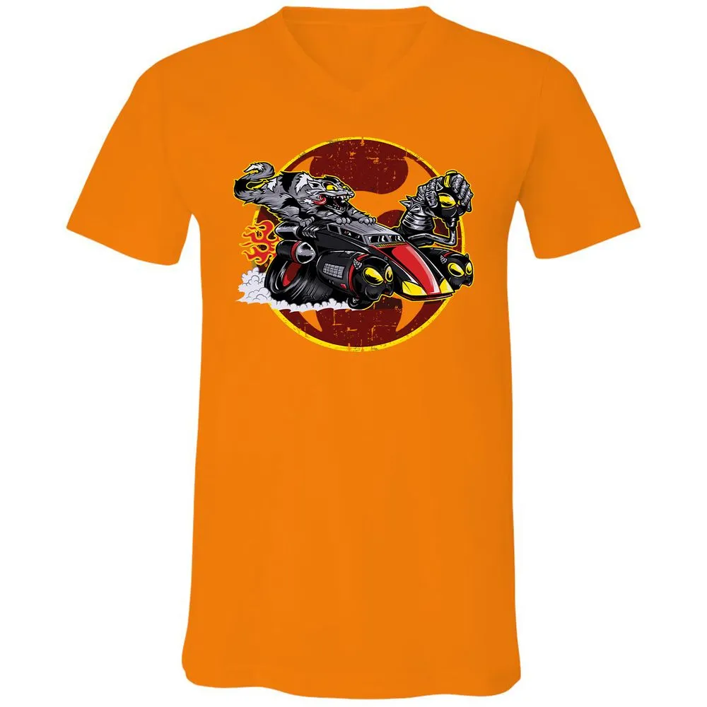 Unisex V-Neck T-Shirt - ZKXBAV21 - Orange - 11