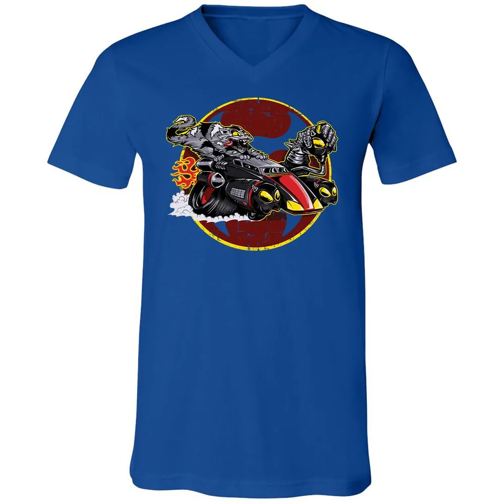 Unisex V-Neck T-Shirt - ZKXBAV21 - True Royal - 4