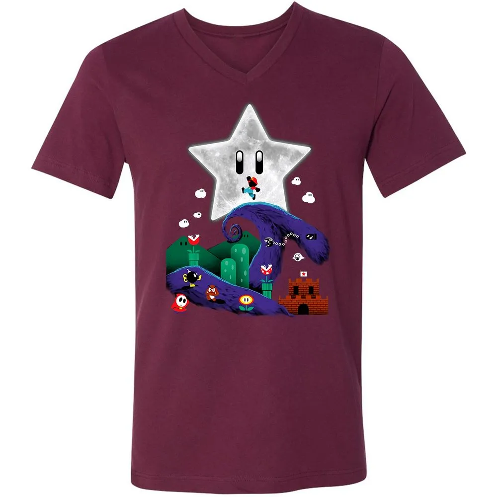 Unisex V-Neck T-Shirt - 9T996MRG - Maroon - 6