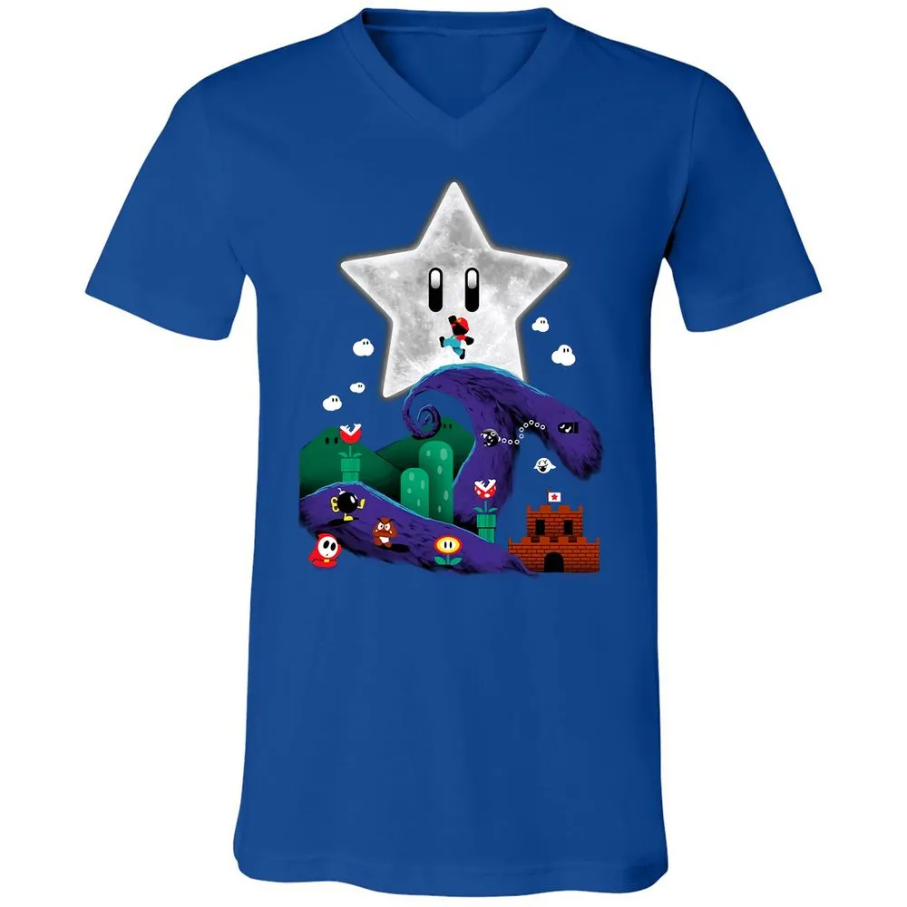 Unisex V-Neck T-Shirt - 9T996MRG - True Royal - 4