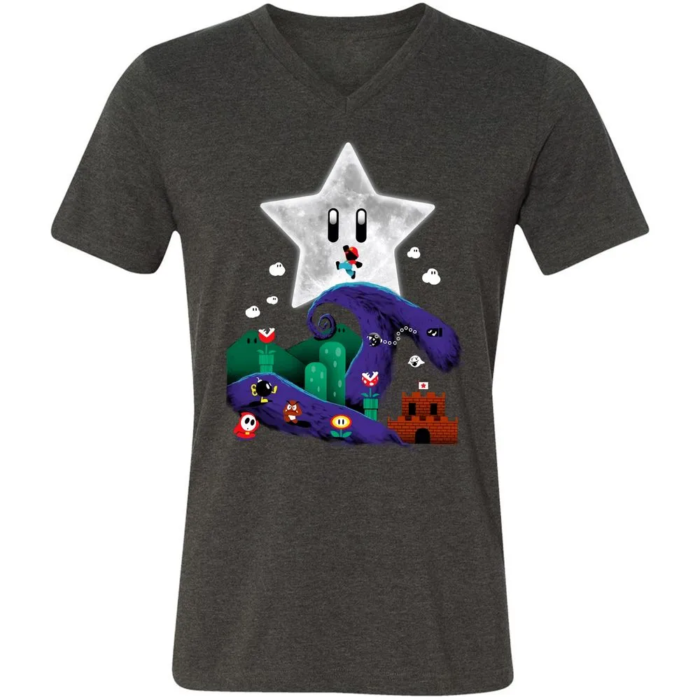 Unisex V-Neck T-Shirt - 9T996MRG - Dark Grey Heather - 8