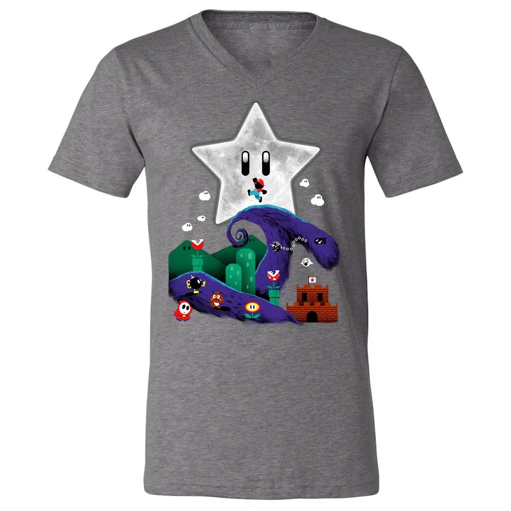 Unisex V-Neck T-Shirt - 9T996MRG - Deep Heather - 13