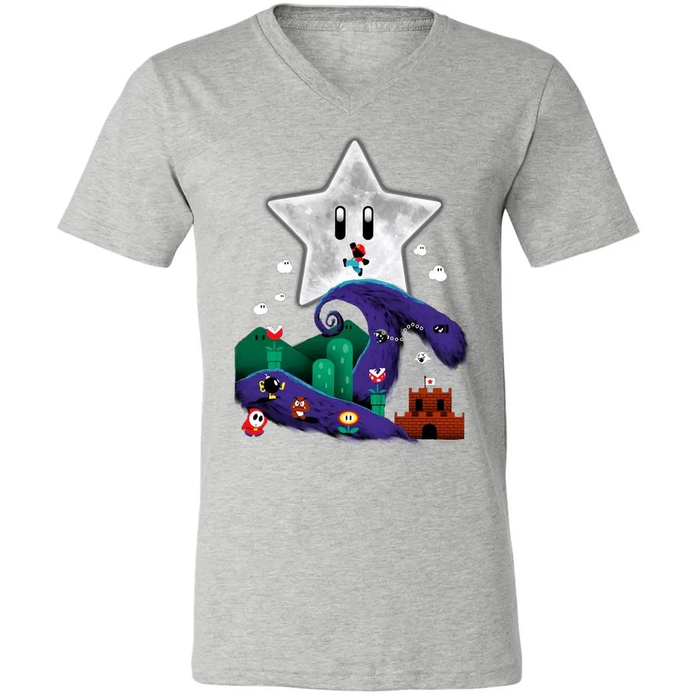 Unisex V-Neck T-Shirt - 9T996MRG - Athletic Heather - 7