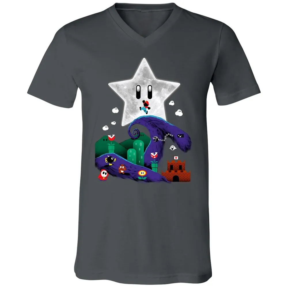Unisex V-Neck T-Shirt - 9T996MRG - Asphalt - 12