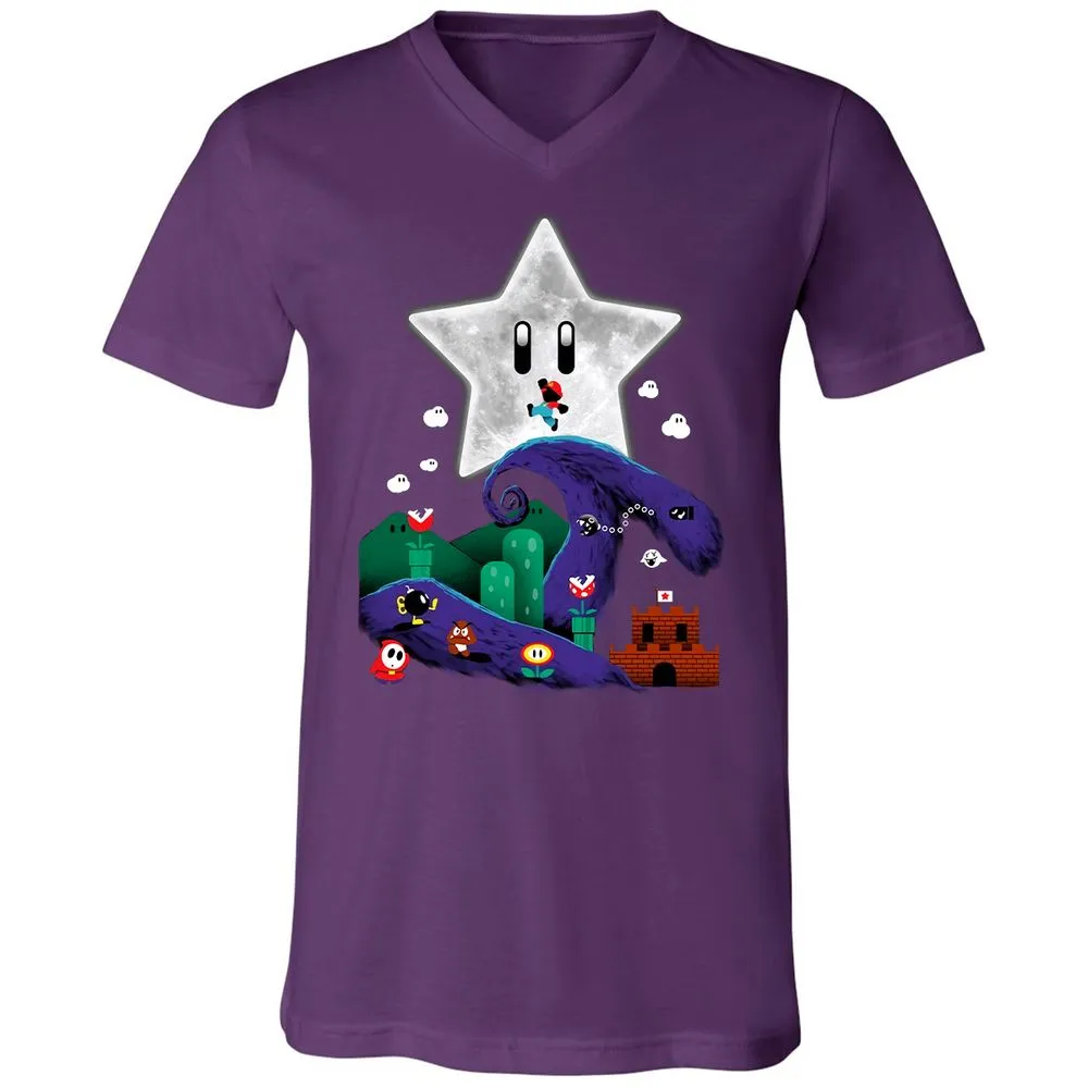 Unisex V-Neck T-Shirt - 9T996MRG - Team Purple - 9