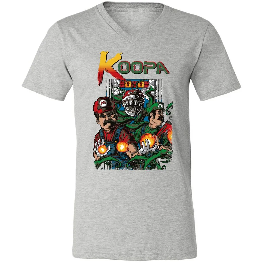 Unisex V-Neck T-Shirt - 6WBJA89B - Athletic Heather - 7