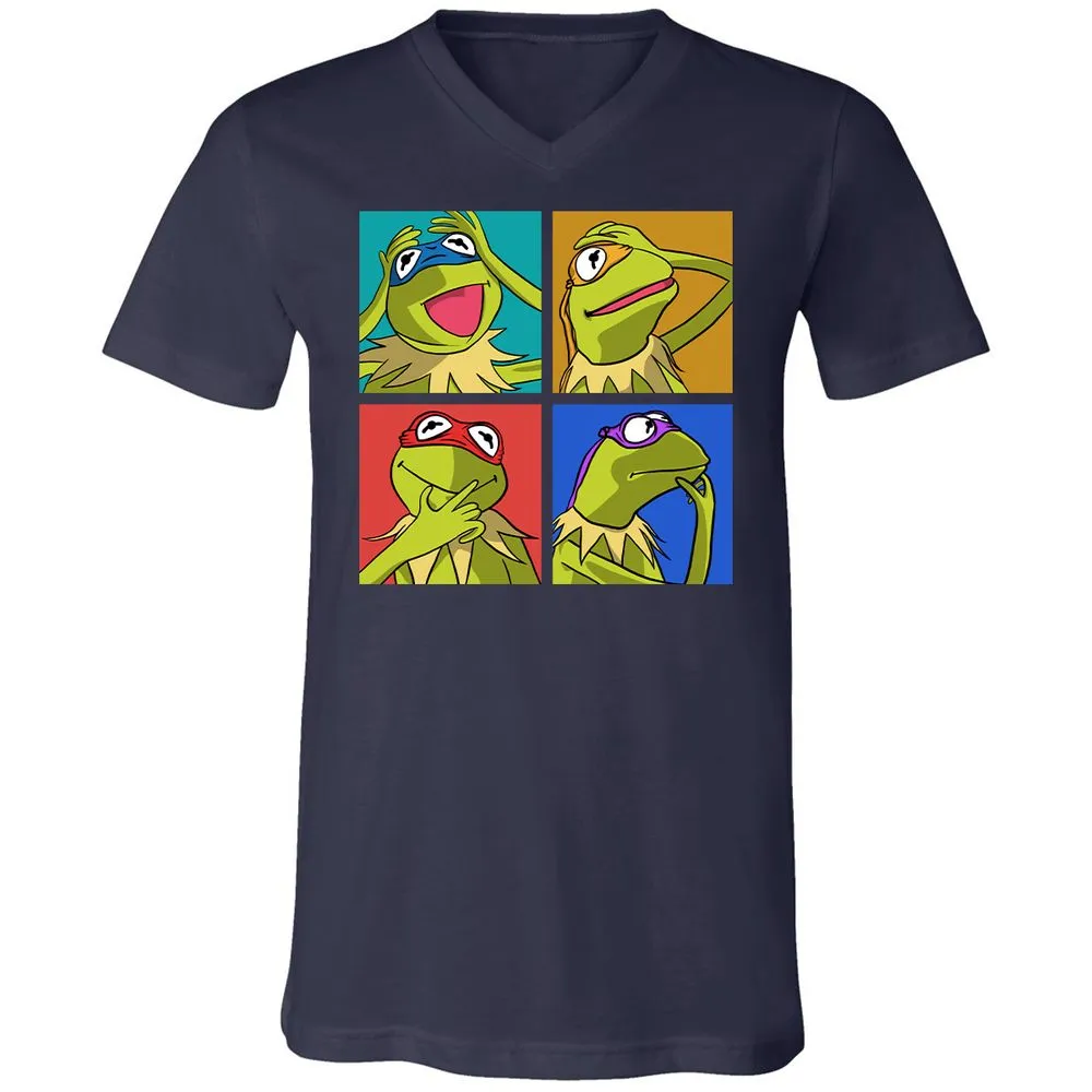 Unisex V-Neck T-Shirt - AVP34FVM - Navy - 2