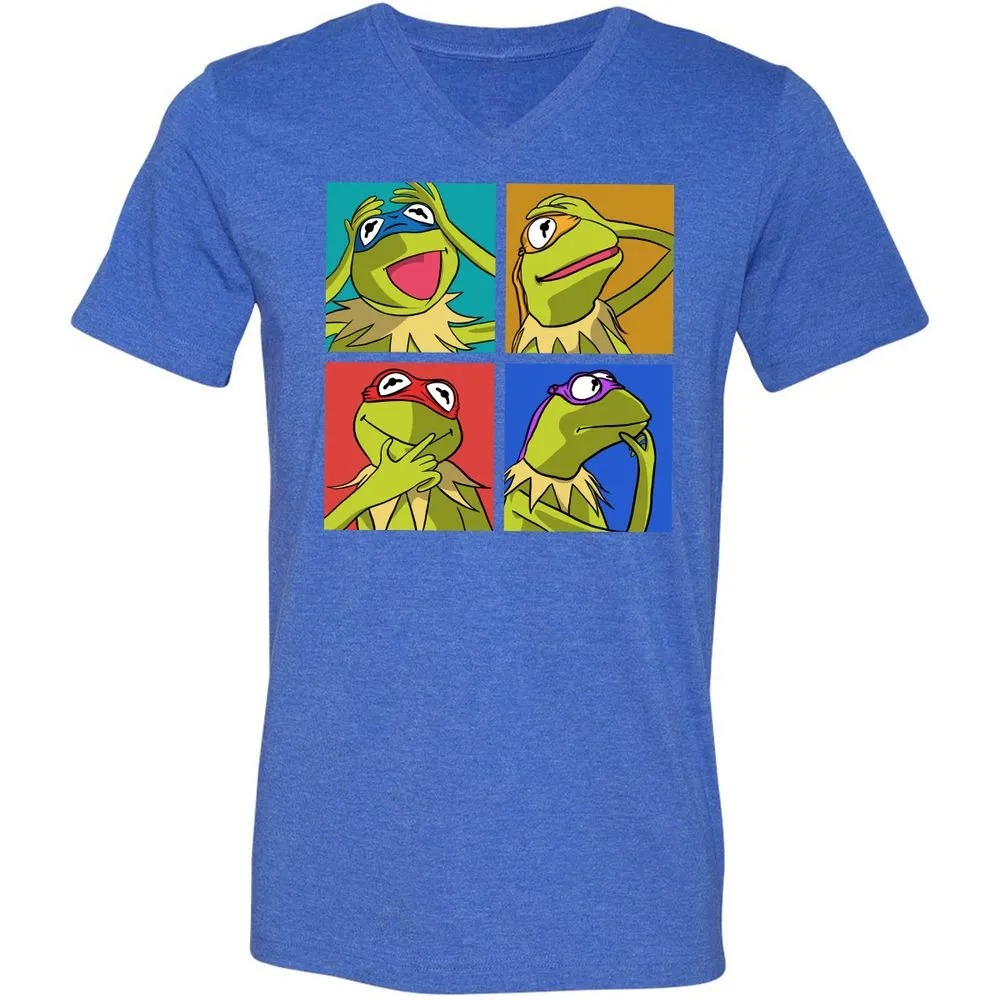 Unisex V-Neck T-Shirt - AVP34FVM - Heather True Royal - 14