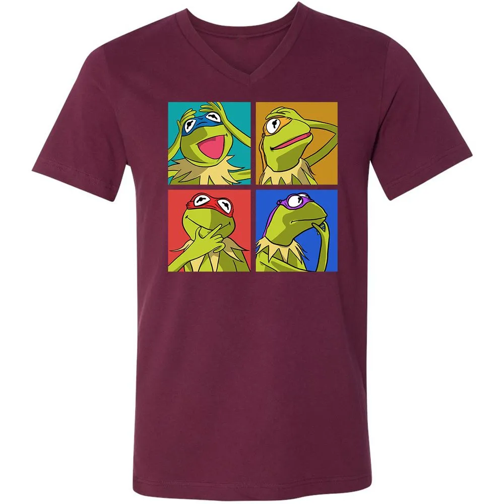 Unisex V-Neck T-Shirt - AVP34FVM - Maroon - 6
