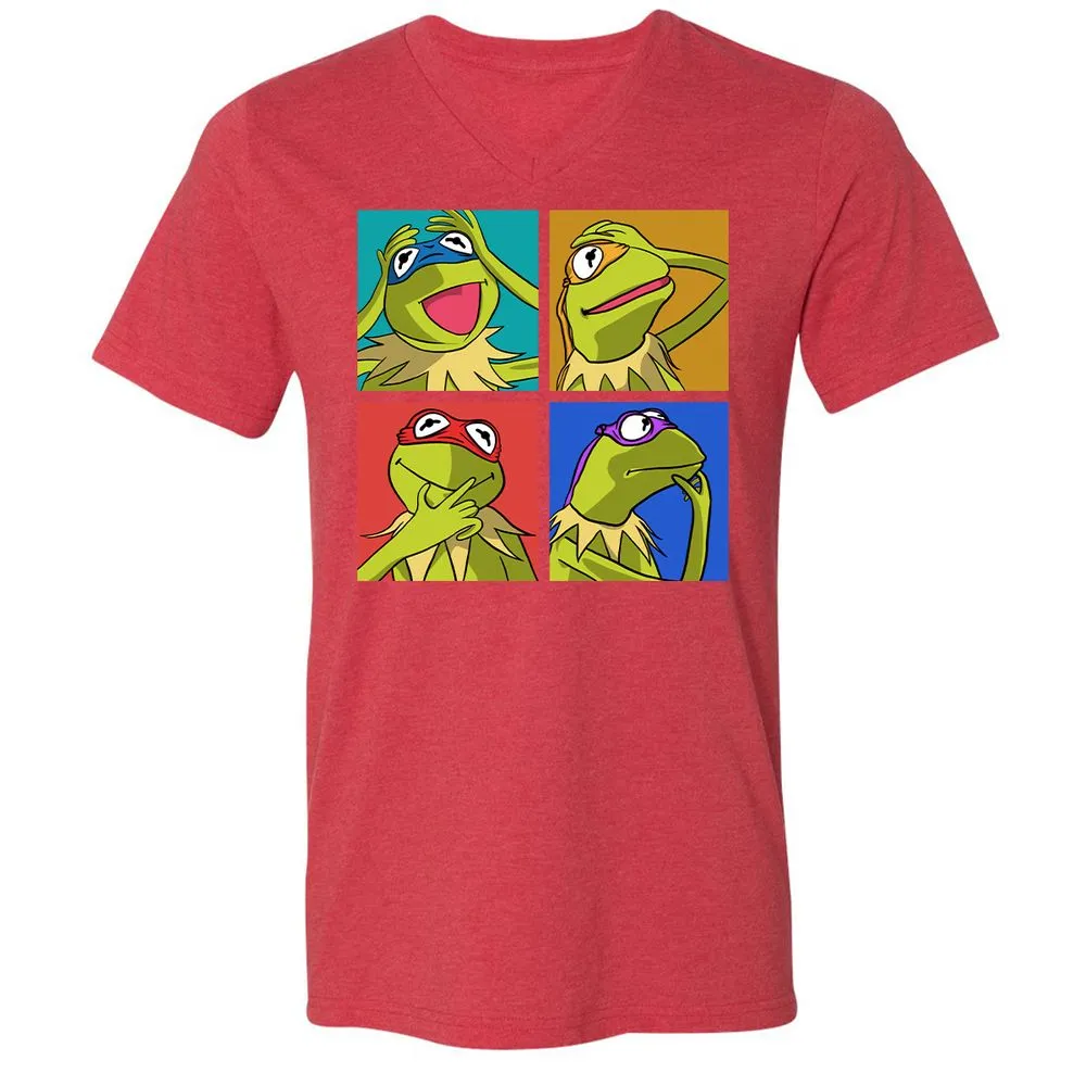 Unisex V-Neck T-Shirt - AVP34FVM - Heather Red - 16