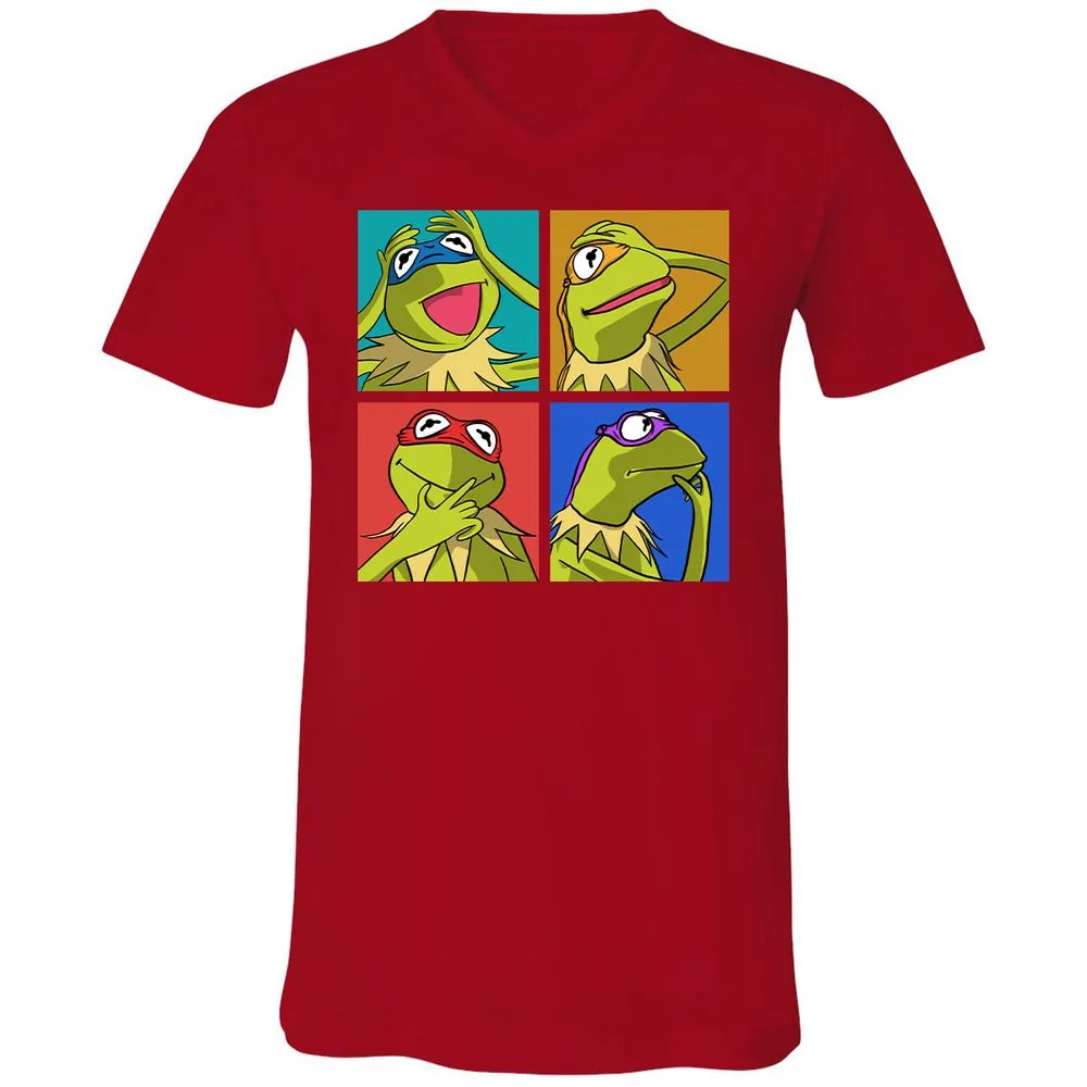 Unisex V-Neck T-Shirt - AVP34FVM - Red - 3