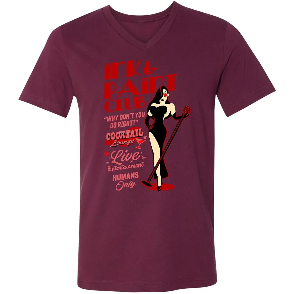 Unisex V-Neck T-Shirt - 3X1G26ZN - Maroon - 6