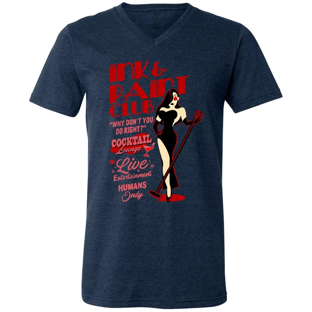 Unisex V-Neck T-Shirt - 3X1G26ZN - Heather Navy - 15