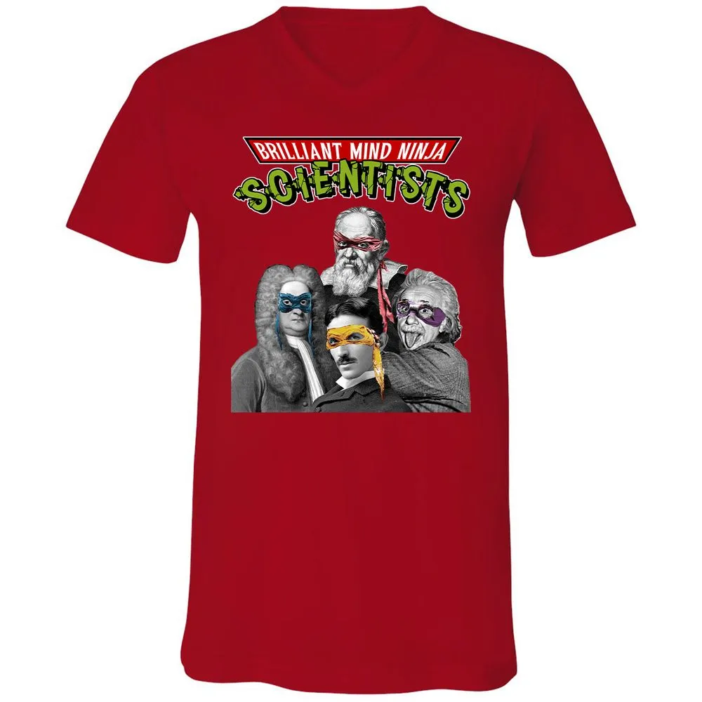 Unisex V-Neck T-Shirt - V48F1S6Y - Red - 3
