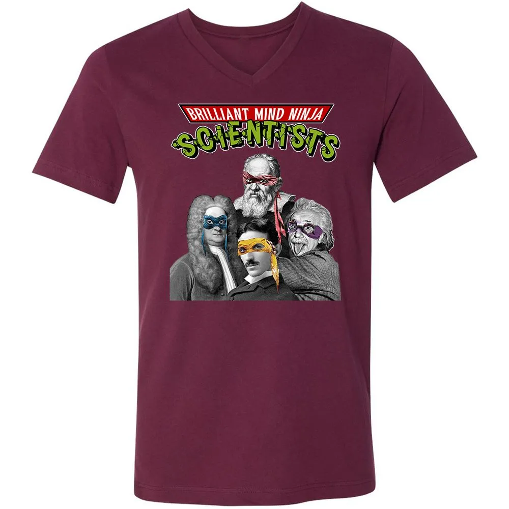 Unisex V-Neck T-Shirt - V48F1S6Y - Maroon - 6