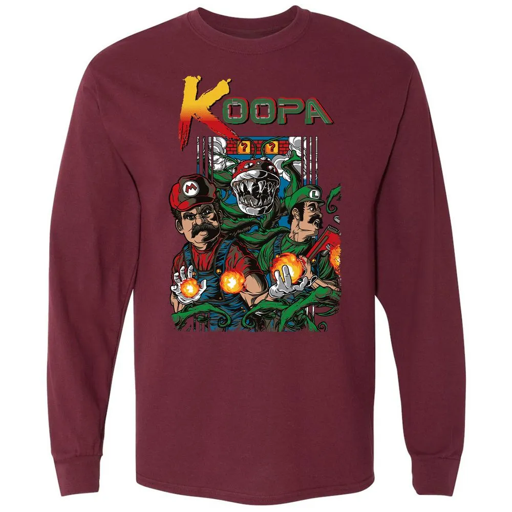 Long Sleeve T-Shirt - 6DQ7UEZJ - Maroon - 11