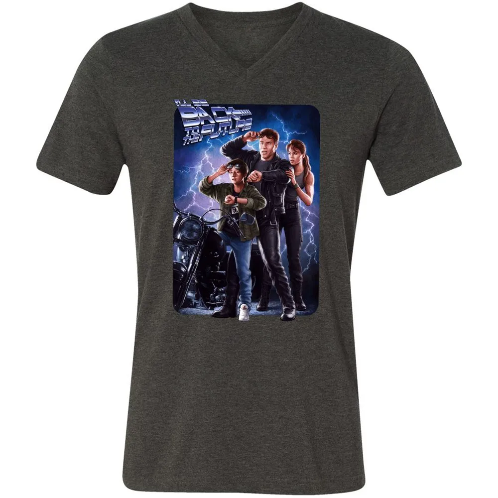 Unisex V-Neck T-Shirt - YSJ39X3Y - Dark Grey Heather - 8