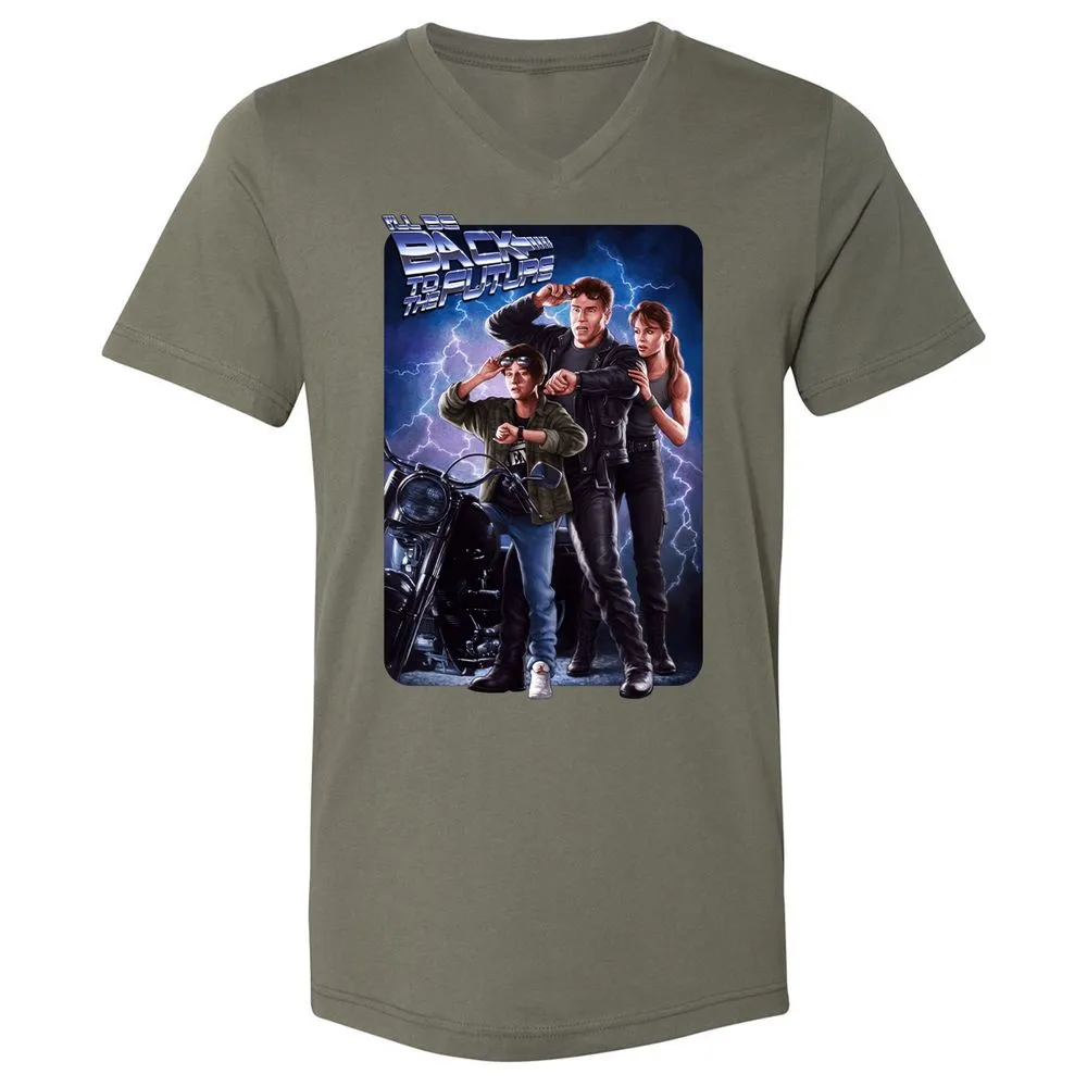 Unisex V-Neck T-Shirt - YSJ39X3Y - Military Green - 10