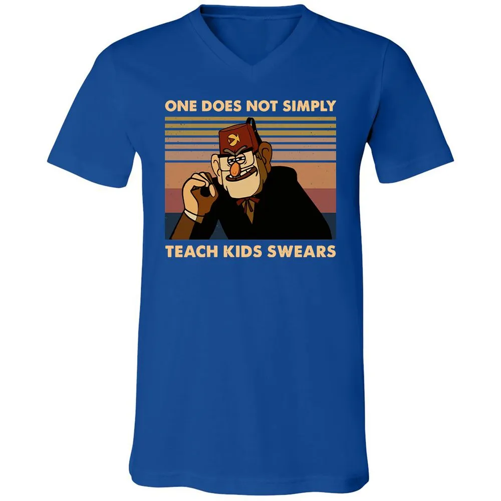 Unisex V-Neck T-Shirt - NA4M9JWR - True Royal - 4
