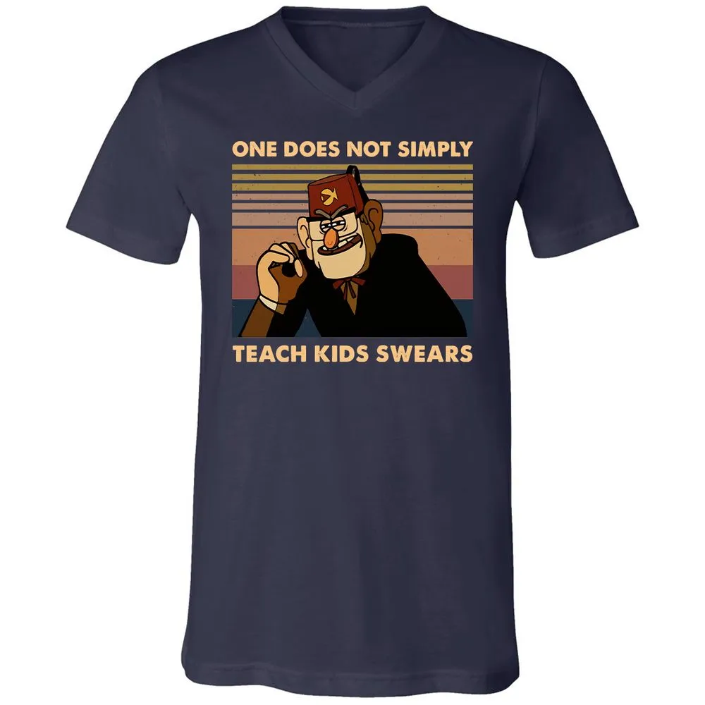 Unisex V-Neck T-Shirt - NA4M9JWR - Navy - 2