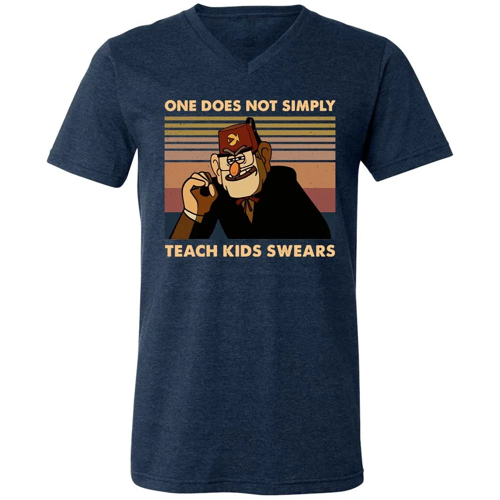 Unisex V-Neck T-Shirt - NA4M9JWR - Heather Navy - 15