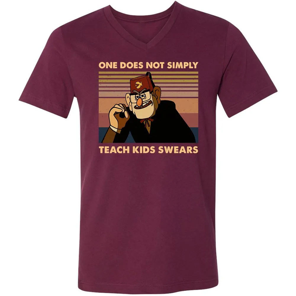 Unisex V-Neck T-Shirt - NA4M9JWR - Maroon - 6