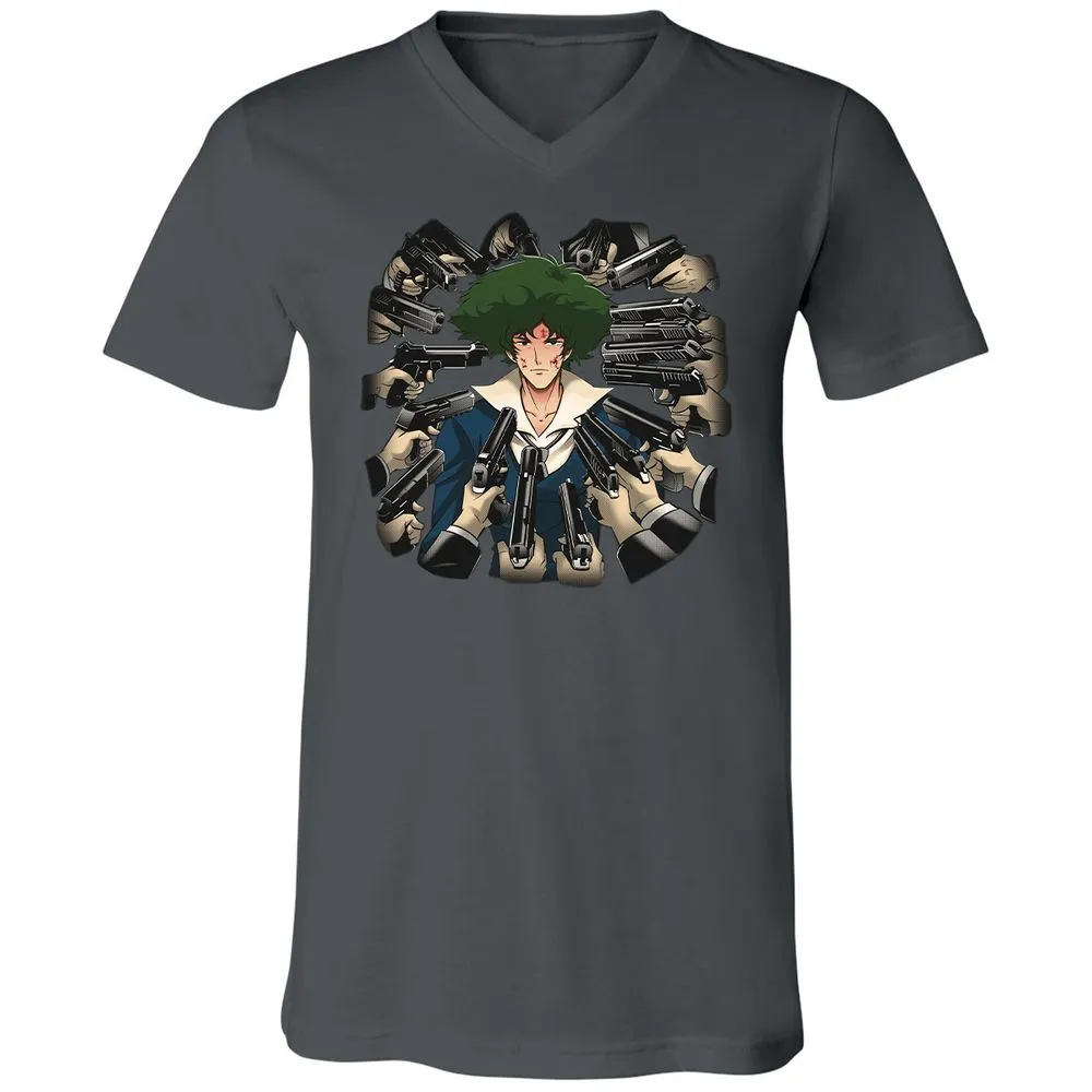 Unisex V-Neck T-Shirt - 29QX9W7P - Asphalt - 12