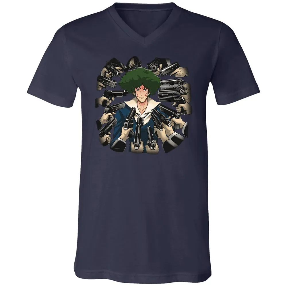 Unisex V-Neck T-Shirt - 29QX9W7P - Navy - 2