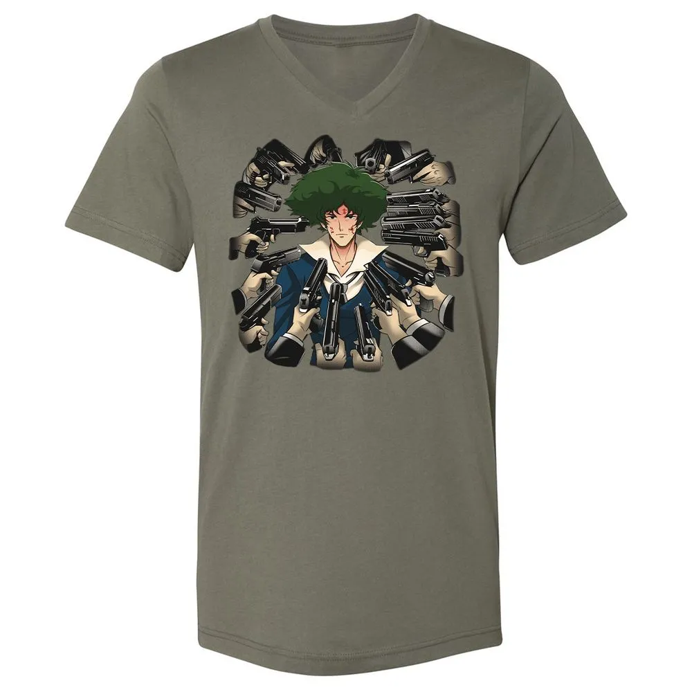 Unisex V-Neck T-Shirt - 29QX9W7P - Military Green - 10