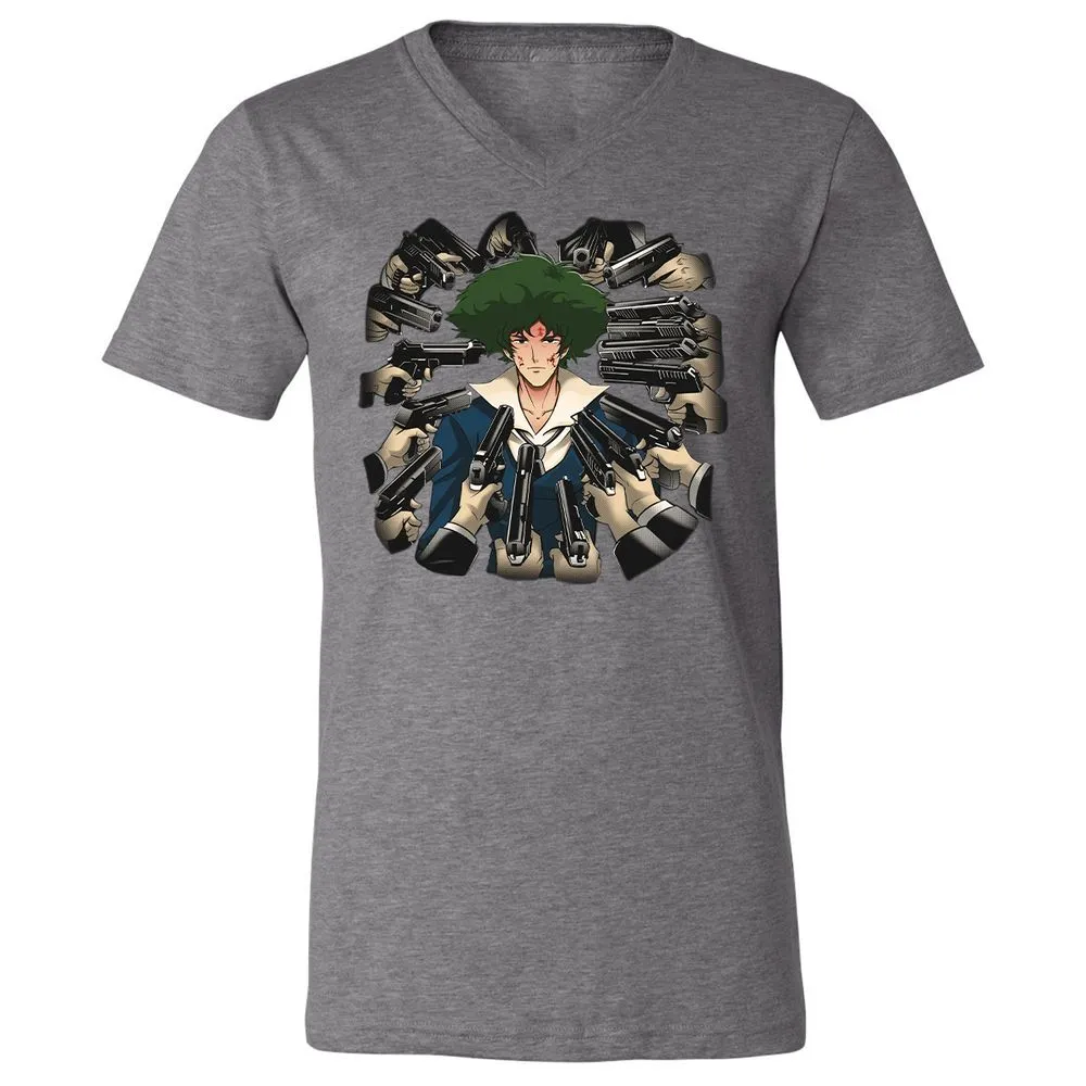 Unisex V-Neck T-Shirt - 29QX9W7P - Deep Heather - 13