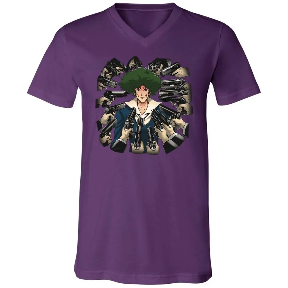 Unisex V-Neck T-Shirt - 29QX9W7P - Team Purple - 9