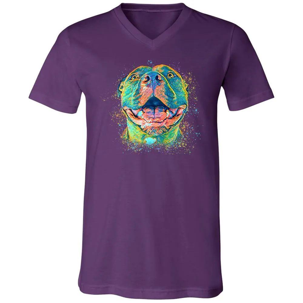 Unisex V-Neck T-Shirt - BVZ1ANJK - Team Purple - 9