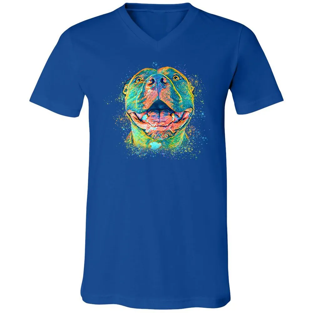Unisex V-Neck T-Shirt - BVZ1ANJK - True Royal - 4