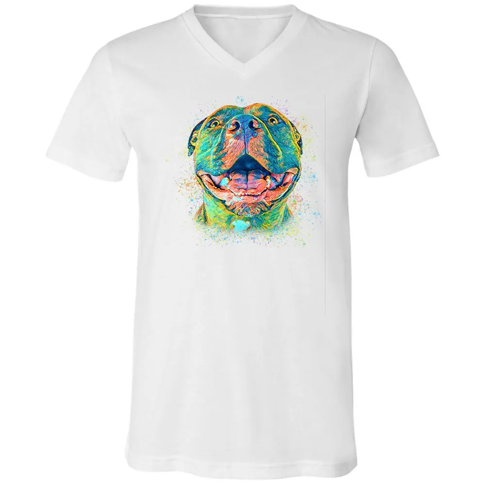 Unisex V-Neck T-Shirt - BVZ1ANJK - White - 5