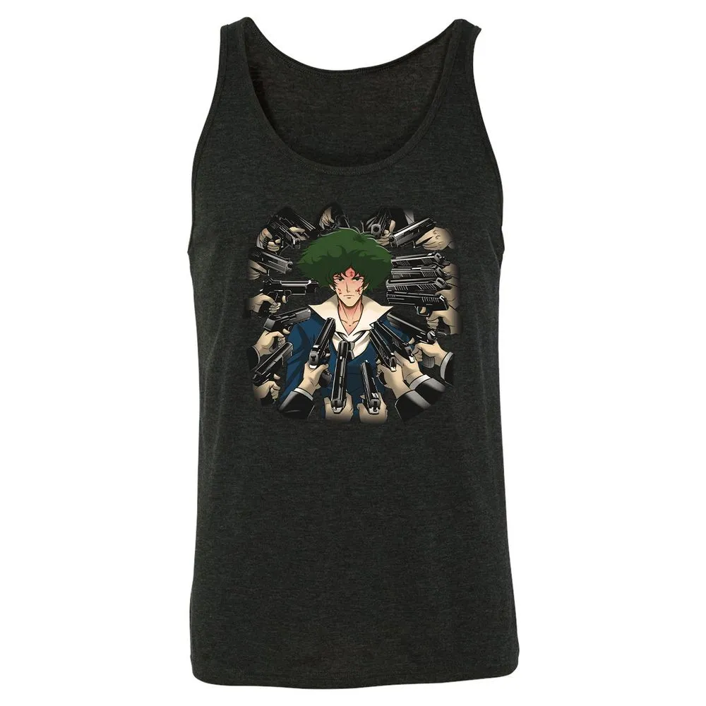 Unisex Jersey Tank - 52NTJXH7 - Charcoal Black Triblend - 5
