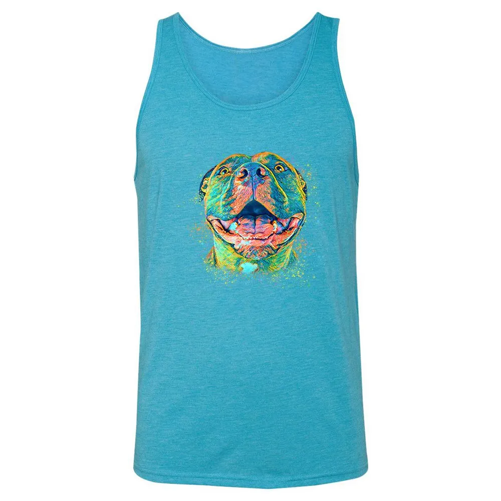 Unisex Jersey Tank - BG5JZFHK - Aqua Triblend - 3