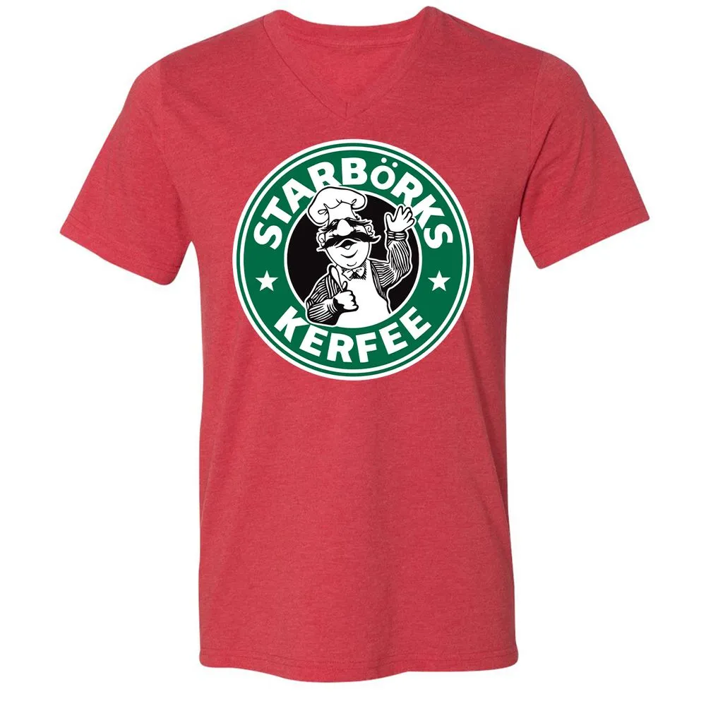Unisex V-Neck T-Shirt - T8C2C89L - Heather Red - 16