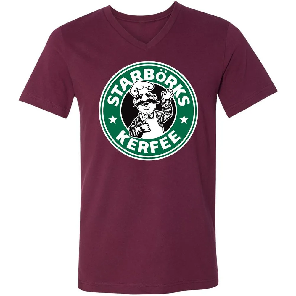 Unisex V-Neck T-Shirt - T8C2C89L - Maroon - 6