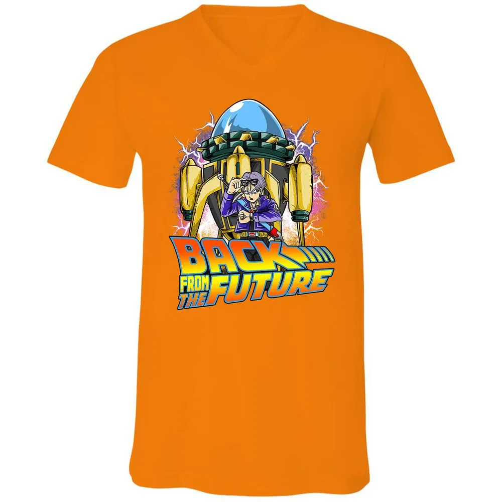 Unisex V-Neck T-Shirt - H3YCMJYU - Orange - 11