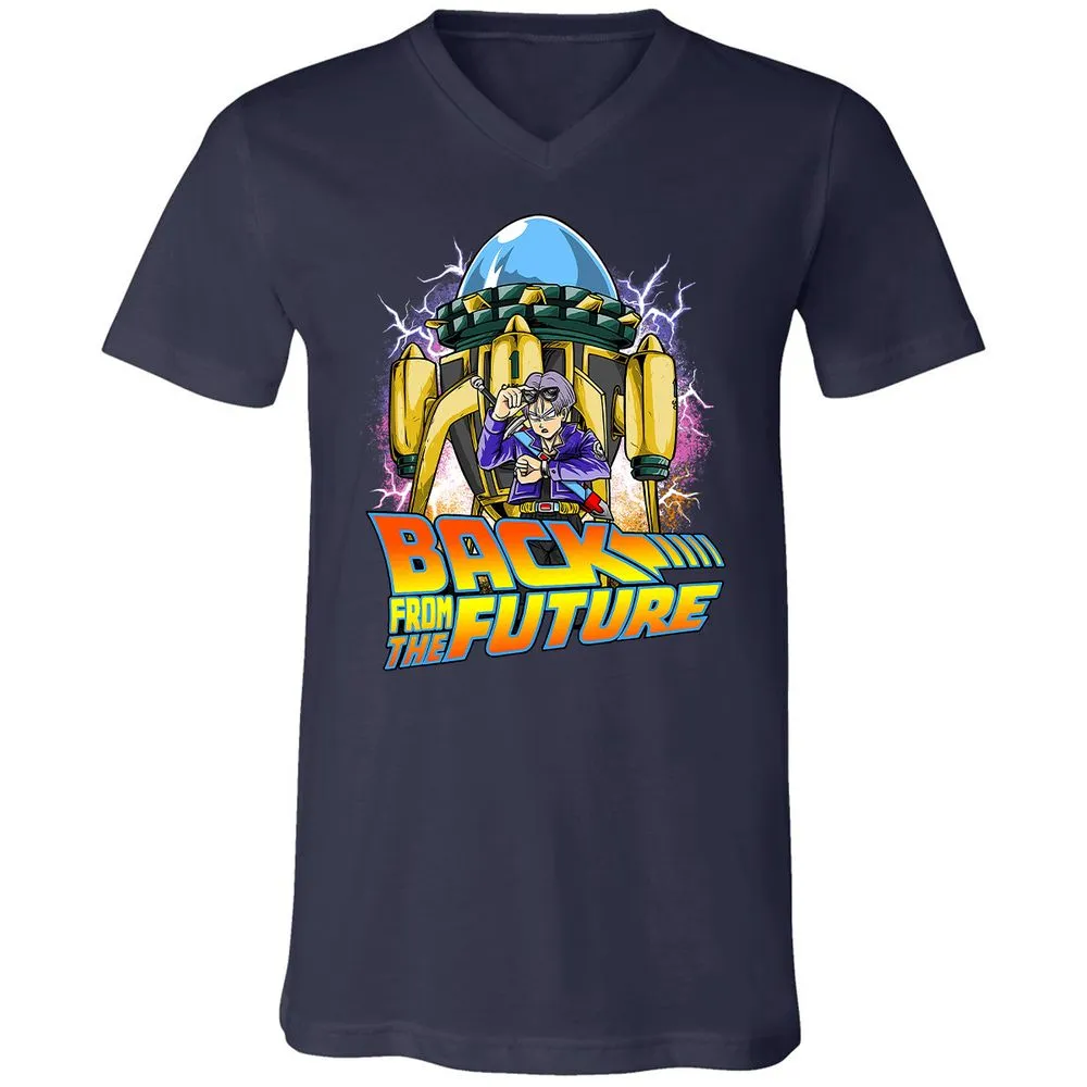 Unisex V-Neck T-Shirt - H3YCMJYU - Navy - 2