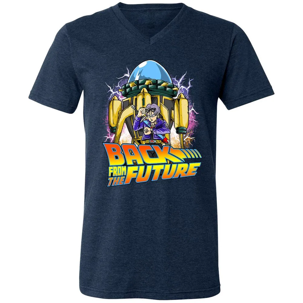 Unisex V-Neck T-Shirt - H3YCMJYU - Heather Navy - 15