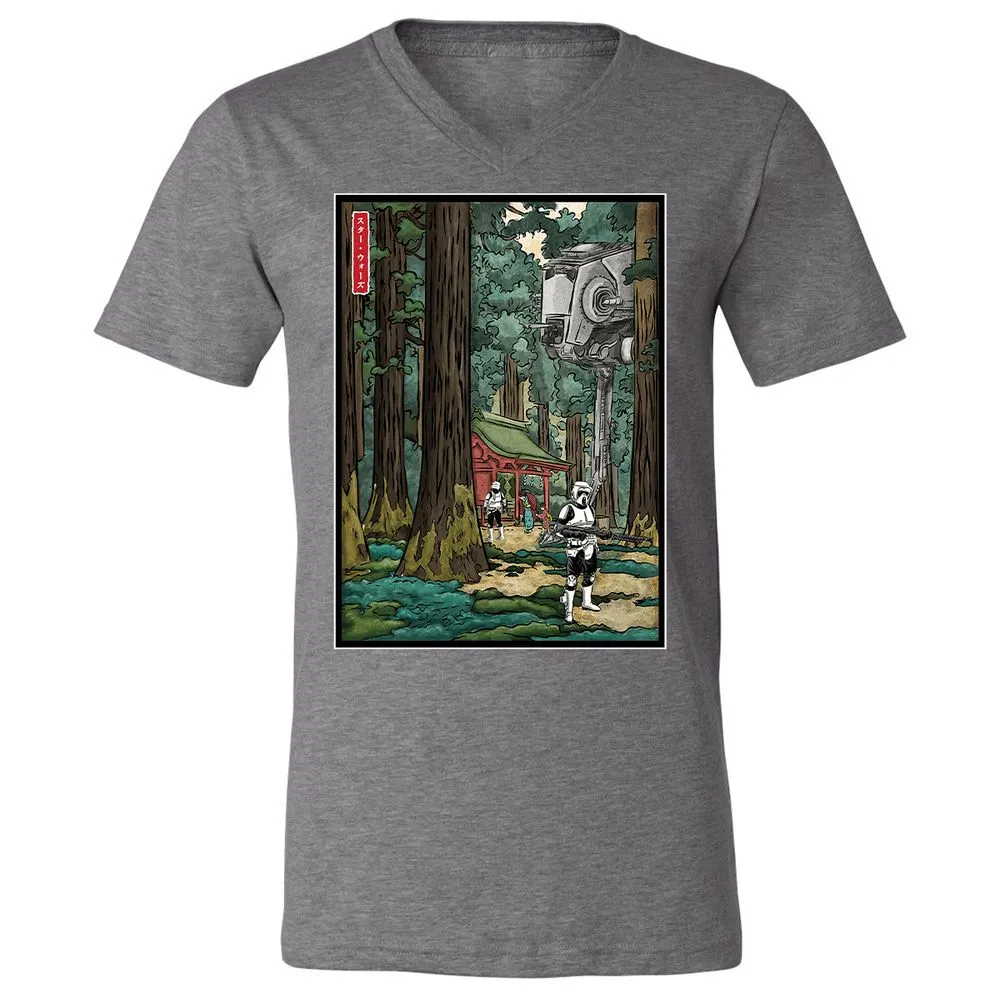 Unisex V-Neck T-Shirt - MZQF5PT5 - Deep Heather - 13
