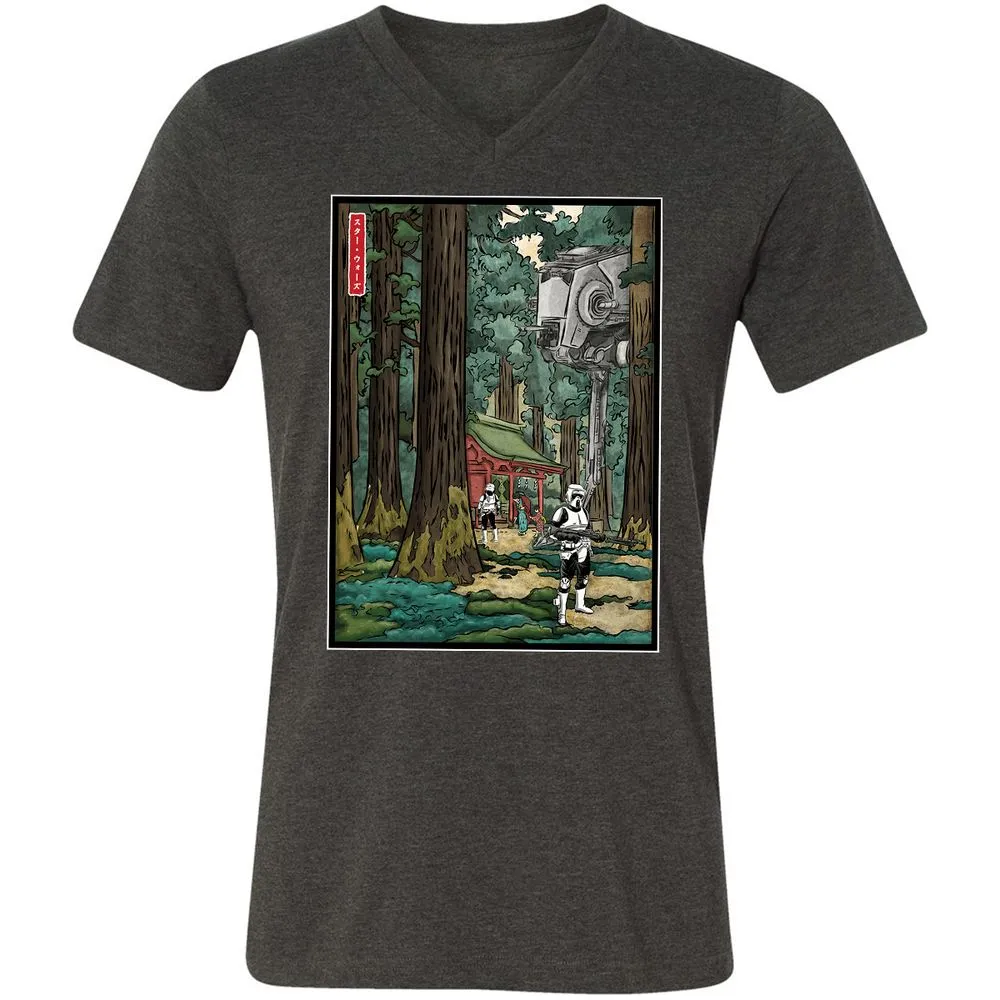 Unisex V-Neck T-Shirt - MZQF5PT5 - Dark Grey Heather - 8