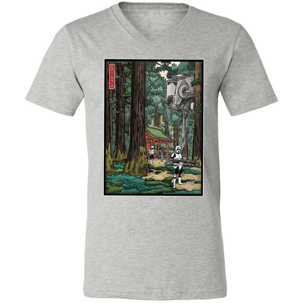 Unisex V-Neck T-Shirt - MZQF5PT5 - Athletic Heather - 7