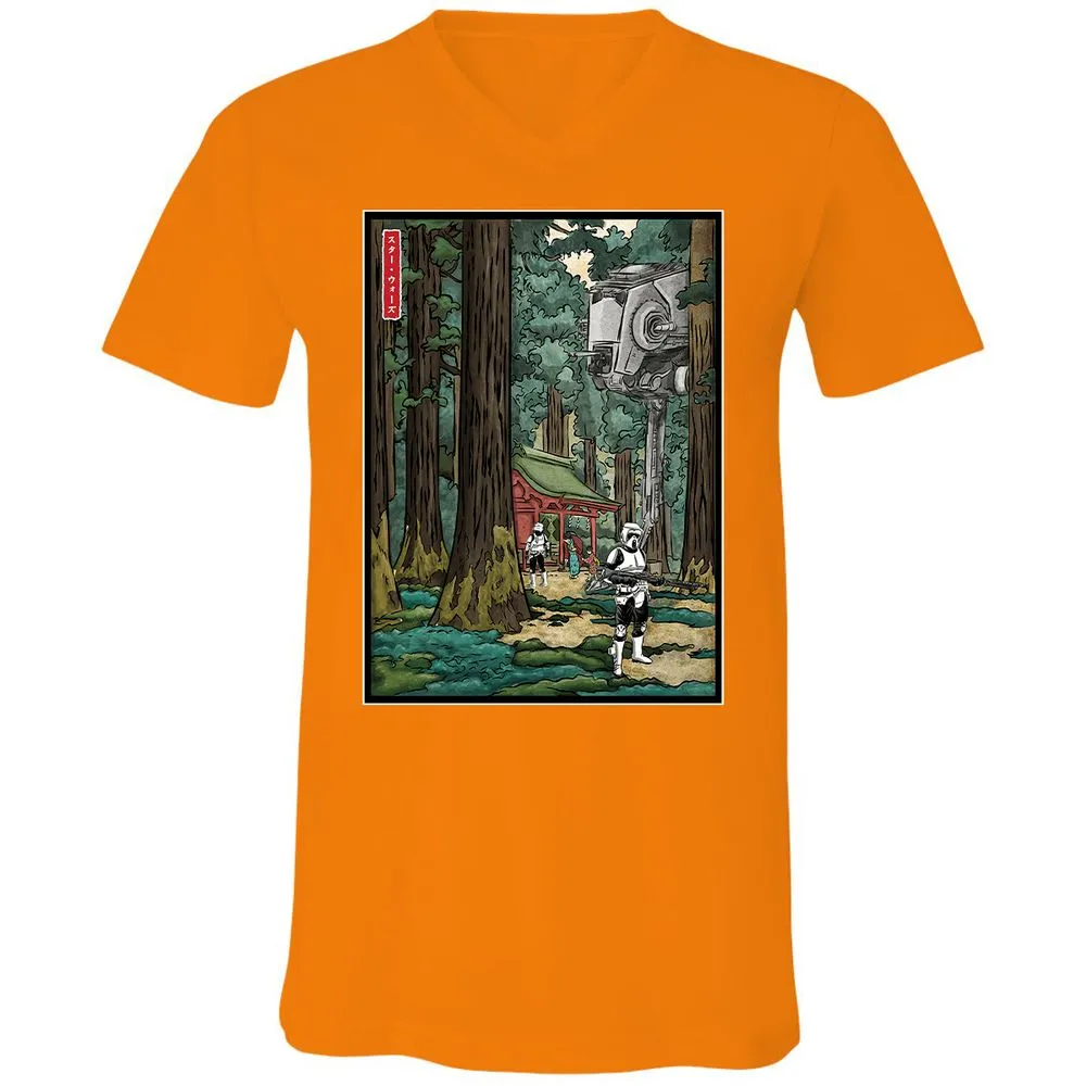 Unisex V-Neck T-Shirt - MZQF5PT5 - Orange - 11