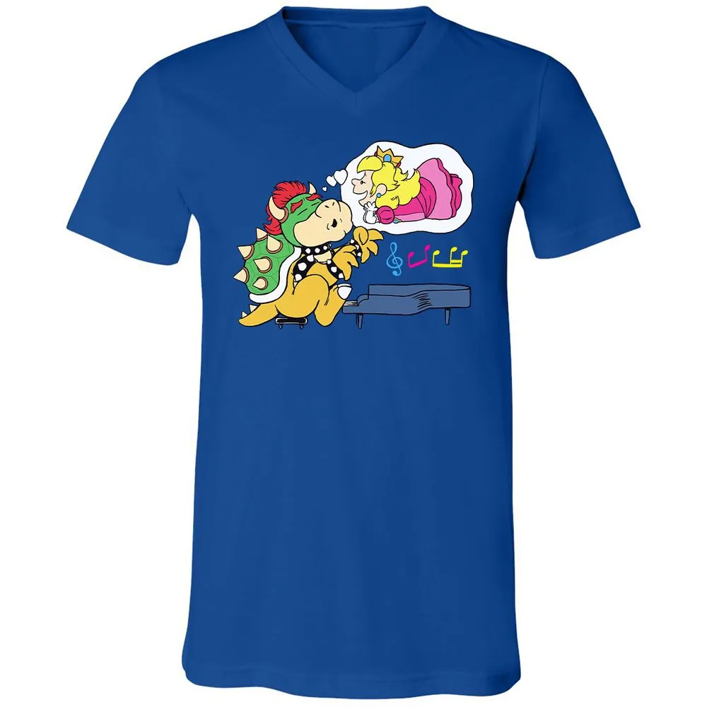 Unisex V-Neck T-Shirt - T8YECF72 - True Royal - 4