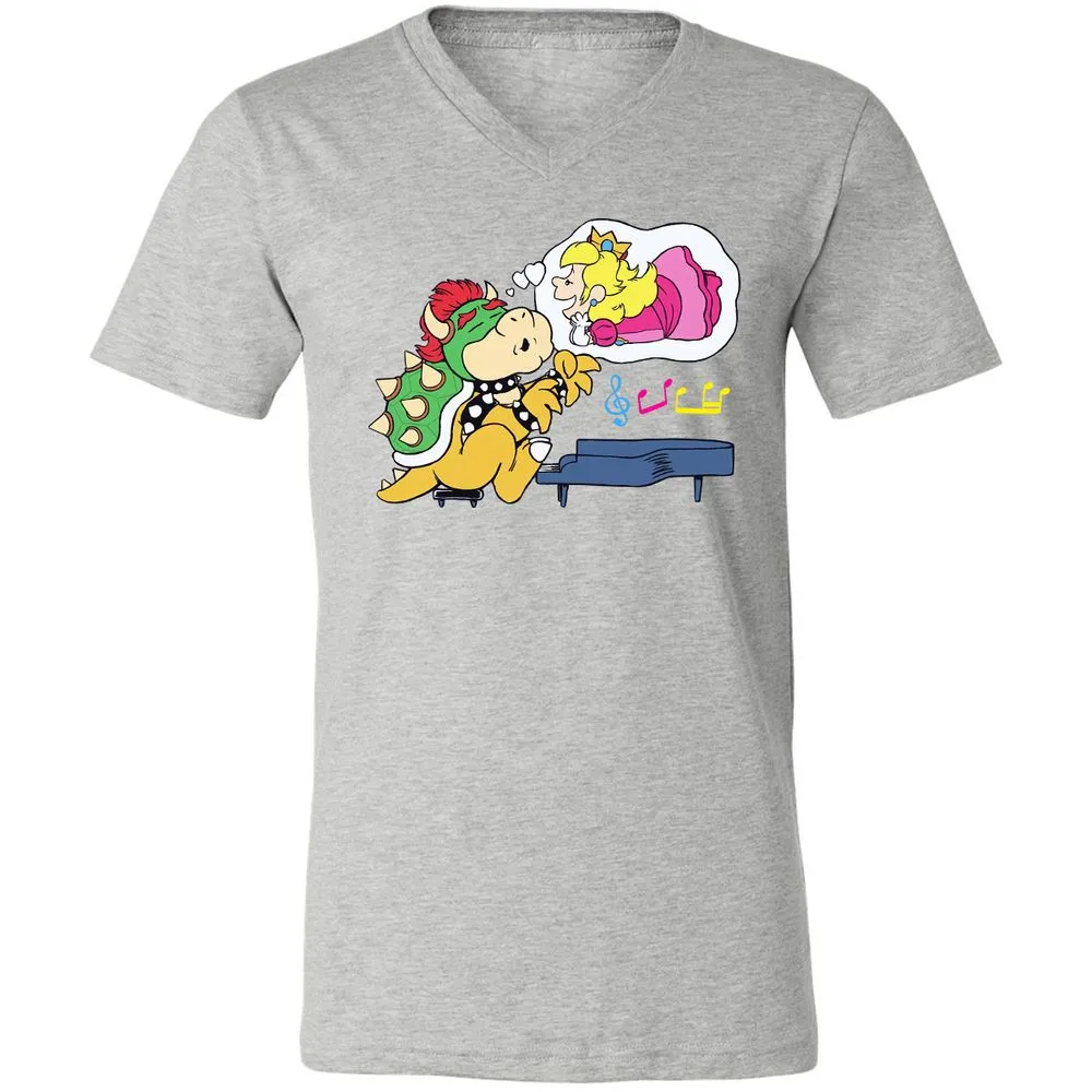 Unisex V-Neck T-Shirt - T8YECF72 - Athletic Heather - 7